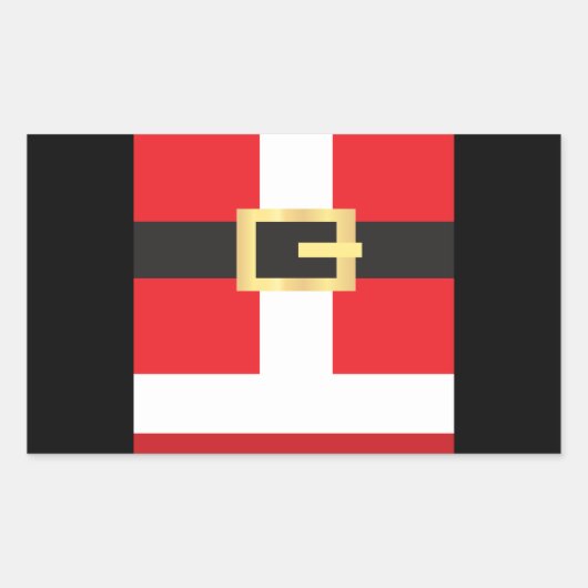 Santas Belt Rechthoekige Sticker (Voorkant)