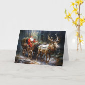 Santa's betoverende Yuletide Journey Kaart (Gele Bloem)