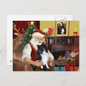 Santa's Bi Black Sheltie Feestdagenkaart (Voorkant / Achterkant)