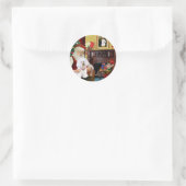 Santa's Bichon Frise (#1) Ronde Sticker (Tas)