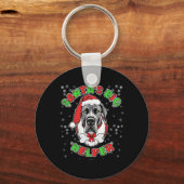 Santa's Big Helper Grote Deen Hondenliefhebber Ker Sleutelhanger (Voorkant)