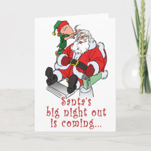 Santa's Big Night Out Feestdagen Kaart