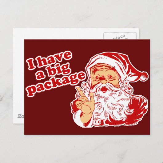 Santas Big Package Feestdagenkaart (Voorkant / Achterkant)