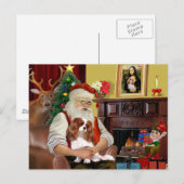 Santa's Blenheim Cavalier Feestdagenkaart (Voorkant / Achterkant)