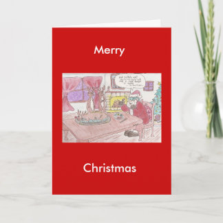 Santas blinde smaaktest feestdagen kaart