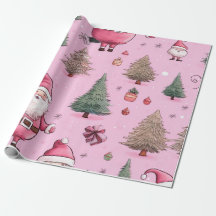 Santa's Blush Winter Wonderland inpakpapier