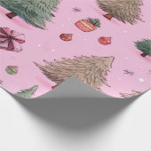 Santa's Blush Winter Wonderland inpakpapier (Hoek)