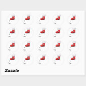 Santa's Boot Gift Label Sticker (Vel)