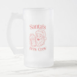 Santa's Brew Crew Kerstmis Matglas Bierpul