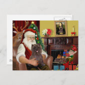 Santa's Brindle Cairn Terrier Feestdagenkaart (Voorkant / Achterkant)