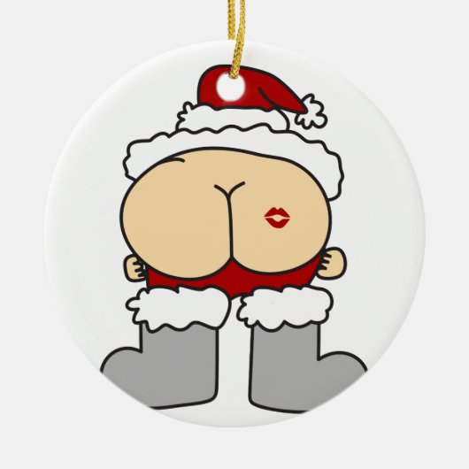 Santas Butt Keramisch Ornament (Voorkant)