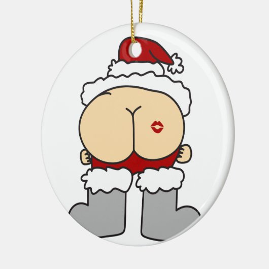 Santas Butt Keramisch Ornament (Links)