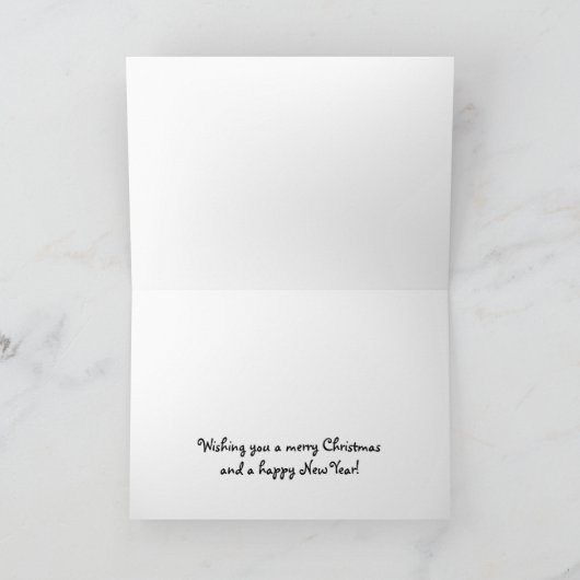 Santa's cadeau aan Snowman Holiday Card Feestdagen Kaart (Binnen)