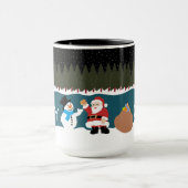 Santa's cadeau aan Snowman Merry Xmas Mok (Midden)