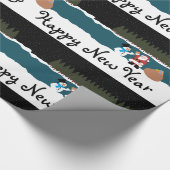 Santa's cadeau aan Snowman Wrapping Paper Cadeaupapier (Hoek)