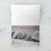 Santa's Cadeau Baby Christmas Kaart (Binnen)