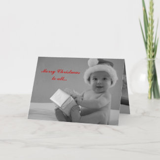 Santa's Cadeau Baby Christmas Kaart