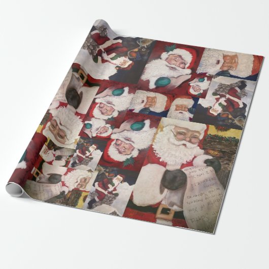 Santas  cadeaupapier (Uitgerold)