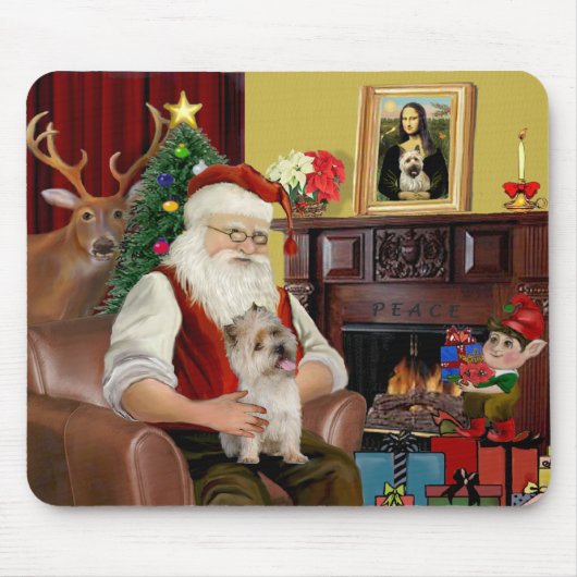 Santa's Cairn Terrier Muismat (Voorkant)