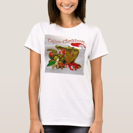 santas cajun kersttop t-shirt (Voorkant)
