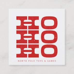 Santa's Calling Card Ho Ho Ho (letterpress stijl) Contactkaartje