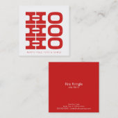 Santa's Calling Card Ho Ho Ho (letterpress stijl) Contactkaartje (Voorkant / Achterkant)