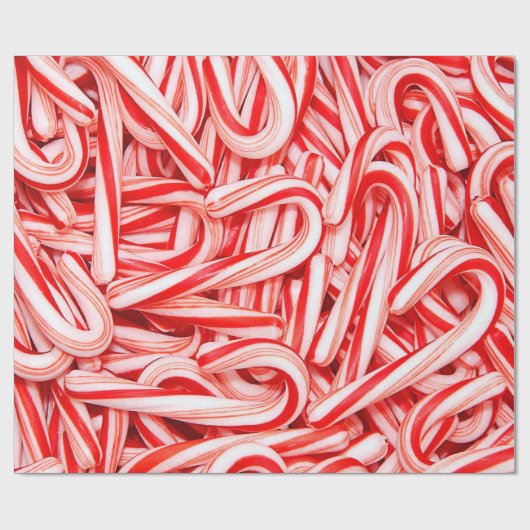 Santas Candy Cane Kerstbehandelingen Cadeaupapier (Vlak)