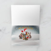 Santa's Canine Helpers-kaarten Feestdagen Kaart (Binnen)