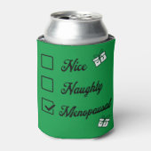 Santa's checklist - mooi, ondeugend, menopauzaal blikjeskoeler (Blikje Voorkant)