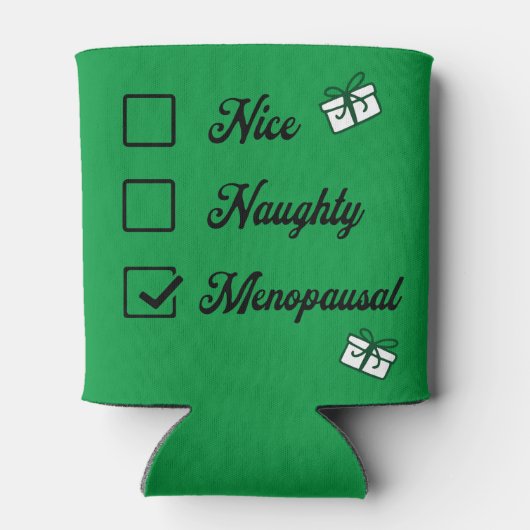 Santa's checklist - mooi, ondeugend, menopauzaal blikjeskoeler (Achterkant)