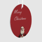 Santa's Cheerful Greetings Ornament (voorkant)