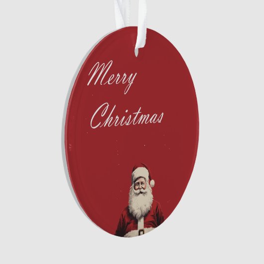 Santa's Cheerful Greetings Ornament (voorkant)