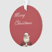 Santa's Cheerful Greetings Ornament (voorkant)
