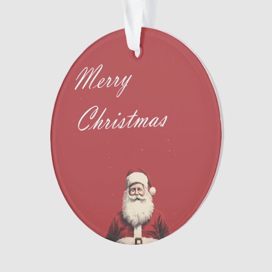 Santa's Cheerful Greetings Ornament (voorkant)