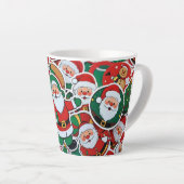 Santa's Cheerful Lette - Perfect voor vakantie sch Latte Mok (Rechterhoek)