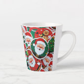Santa's Cheerful Lette - Perfect voor vakantie sch Latte Mok (Rechts)