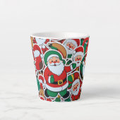 Santa's Cheerful Lette - Perfect voor vakantie sch Latte Mok (Voorkant)