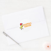 Santas Chick Ronde Sticker (Envelop)