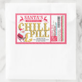 Santa's Chill Pill Christmas Sticker (Tas)