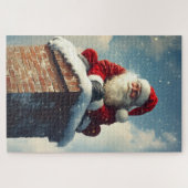Santa's Chimney Pause: een glimlach van de winter Legpuzzel (Horizontaal)