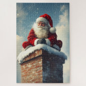 Santa's Chimney Pause: een glimlach van de winter Legpuzzel (Verticaal)