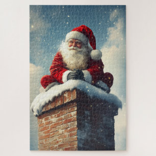 Santa's Chimney Pause: een glimlach van de winter Legpuzzel
