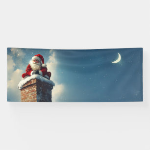 Santa's Chimney Pause: een glimlach van de winter Spandoek