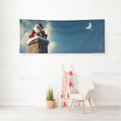 Santa's Chimney Pause: een glimlach van de winter Spandoek (Insitu)