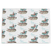 Santa's Chinoiserie Sleigh op het strand Groot Cadeauzakje (Voorkant)