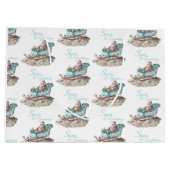 Santa's Chinoiserie Sleigh op het strand Groot Cadeauzakje (Achterkant)