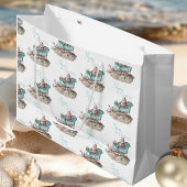 Santa's Chinoiserie Sleigh op het strand Groot Cadeauzakje