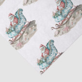 Santa's Chinoiserie Sleigh op het strand Tissuepapier (Detail)