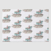 Santa's Chinoiserie Sleigh op het strand Tissuepapier (Voorkant)