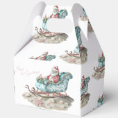 Santa's Chinoiserie Sleigh op het witte strand Bedankdoosjes (Voorkant)